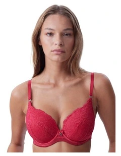 Essentials Lightly Lined Bra in Red