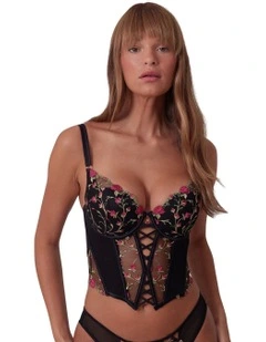 Stay The Night 1/2 Cup Corset in Black