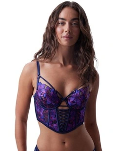 Vamp Follow My Lead Push Up 1/4 Cup Corset in Navy