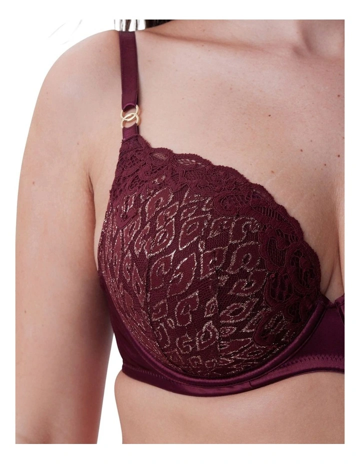 Edelweis Lightly Lined Bra in Berry image 4