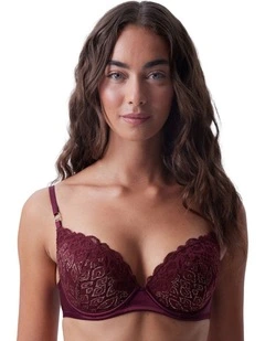 Edelweis Push Up Bra in Berry