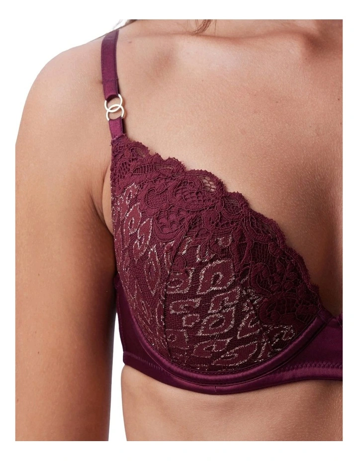 Edelweis Push Up Bra in Berry image 6