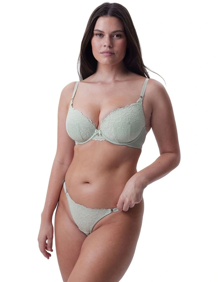 Bethany Essentials Contour Plunge Bra in Light Green image 2