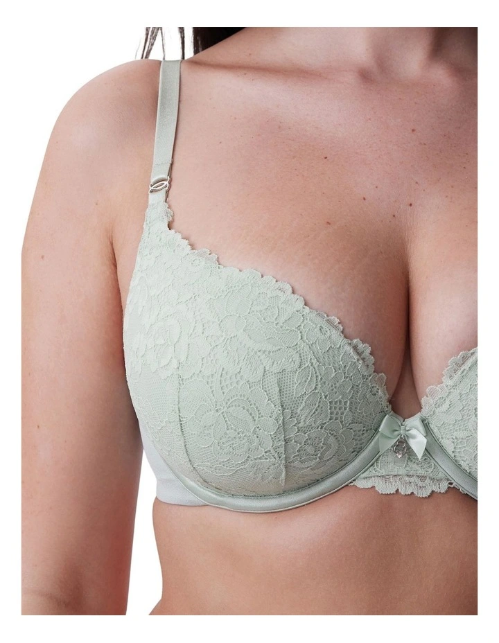Bethany Essentials Contour Plunge Bra in Light Green image 4