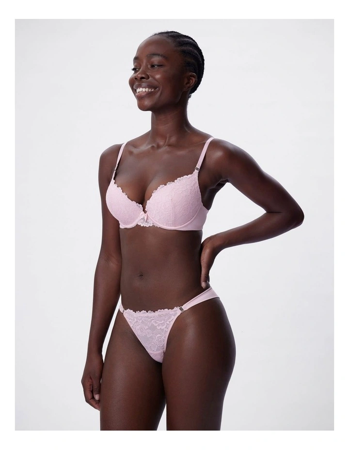 Bras n Things Bethany Essentials Contour Plunge Bra in light pink image 3