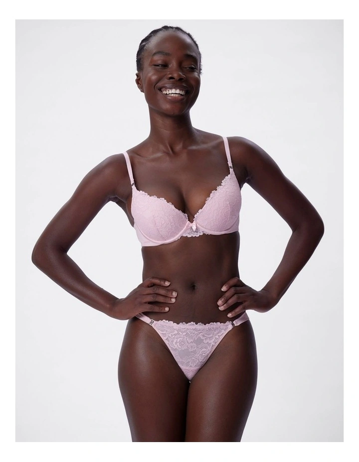 Bras n Things Bethany Essentials Contour Plunge Bra in light pink image 4