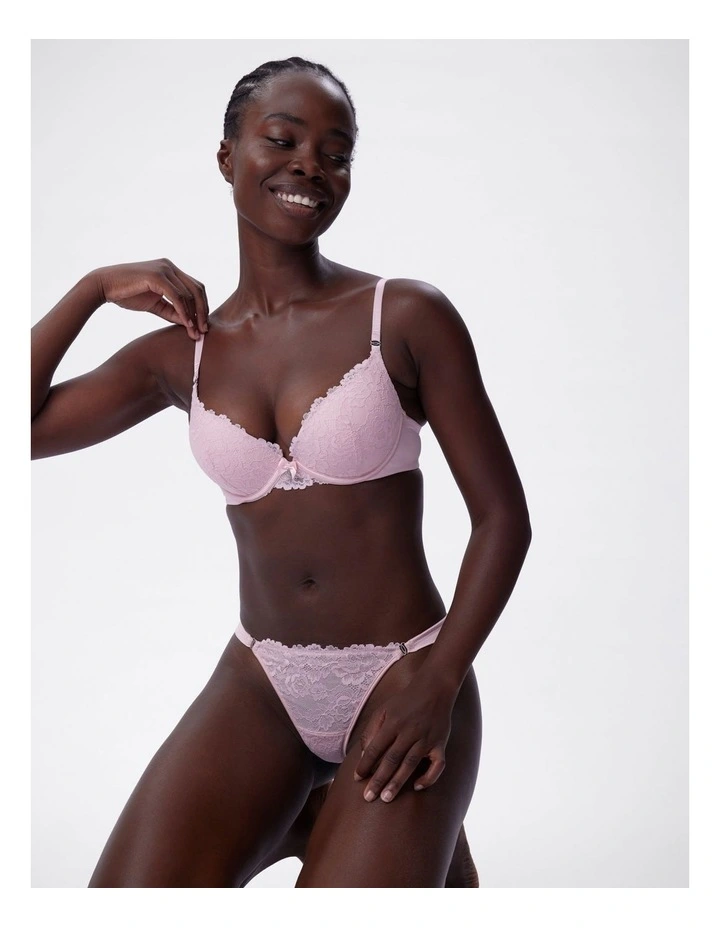 Bras n Things Bethany Essentials Contour Plunge Bra in light pink image 5