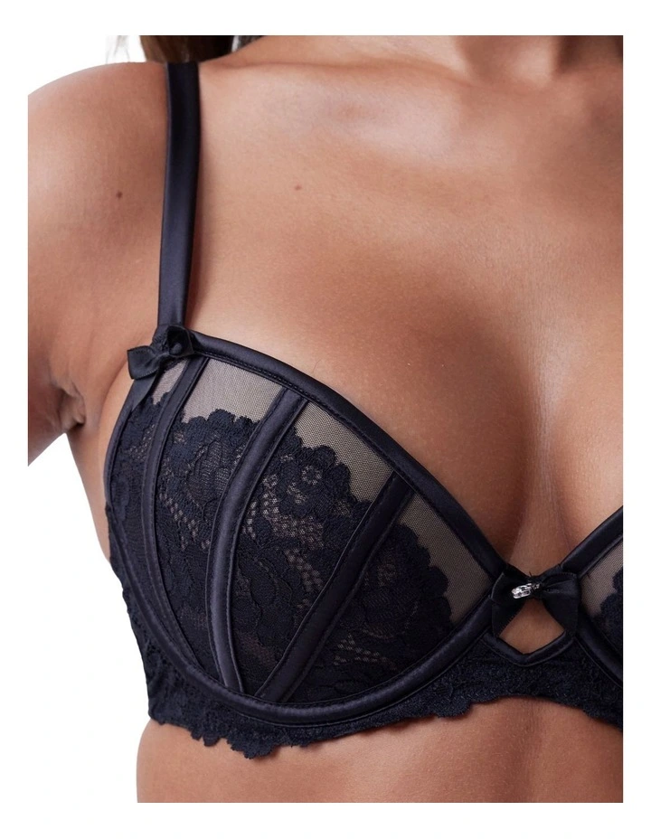 Bethany Essentials Push Up Bra in Black image 4