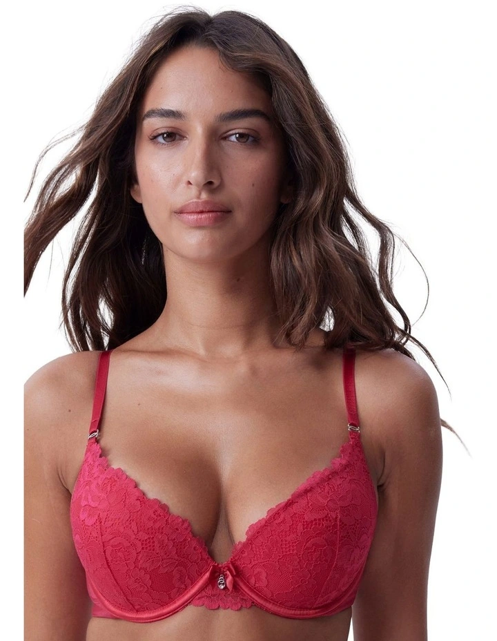 Bethany Essentials Push Up Bra in Red image 1