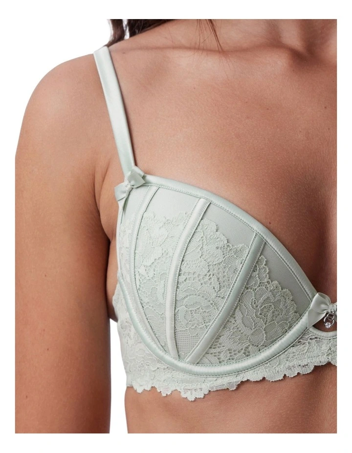 Bethany Push Up Bra in Light Green image 6