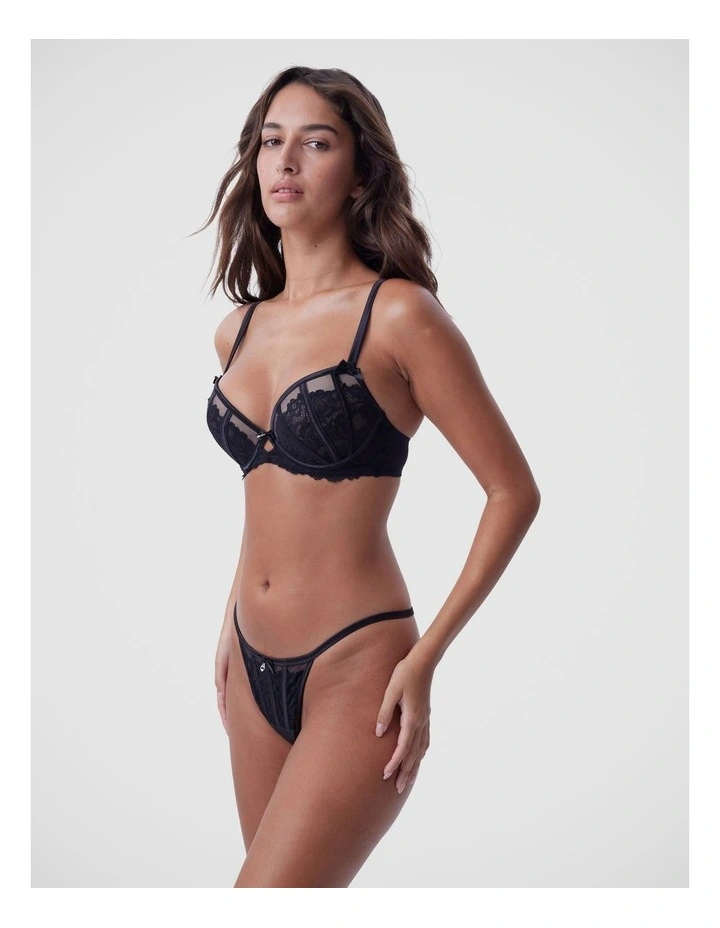 Bethany Push Up Bra in Black image 2
