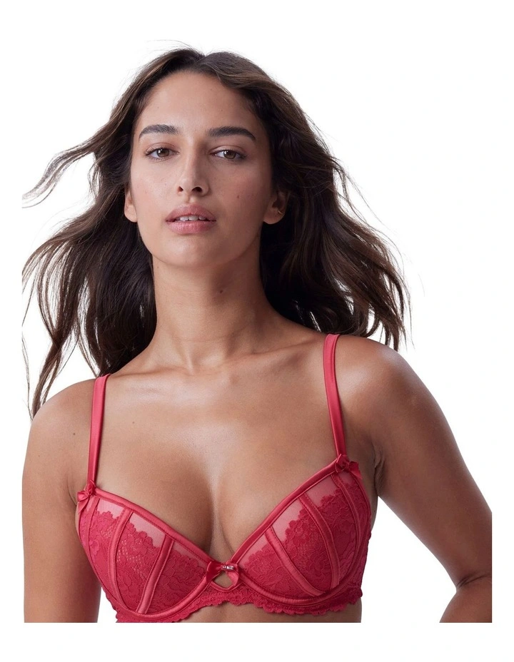 Bethany Push Up Bra in Red image 1