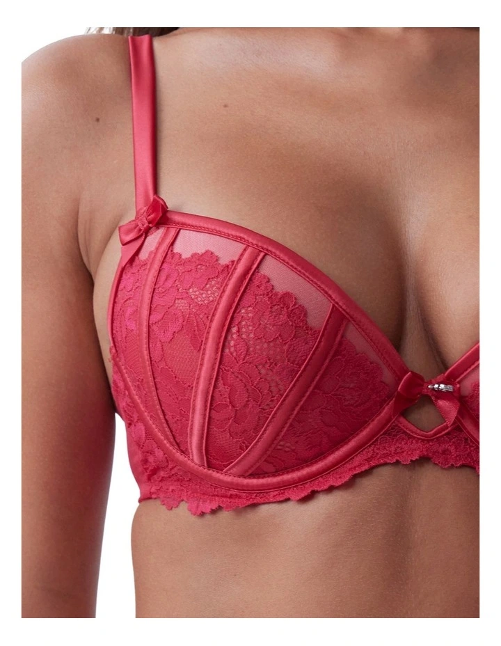 Bethany Push Up Bra in Red image 4