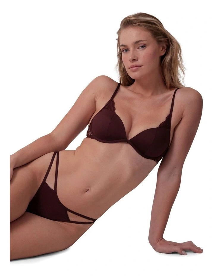 Anusha Lightly Lined Delight Bra in Dark Brown image 4
