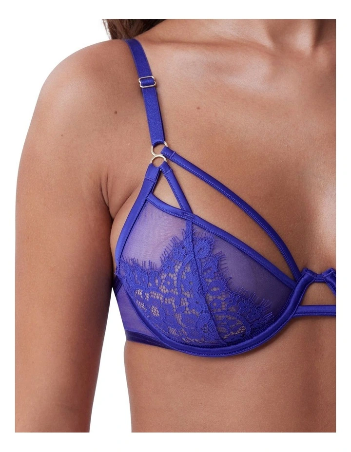 Bras N Things Night Games Hot Spot Unlined & String Set in Dark Blue image 4