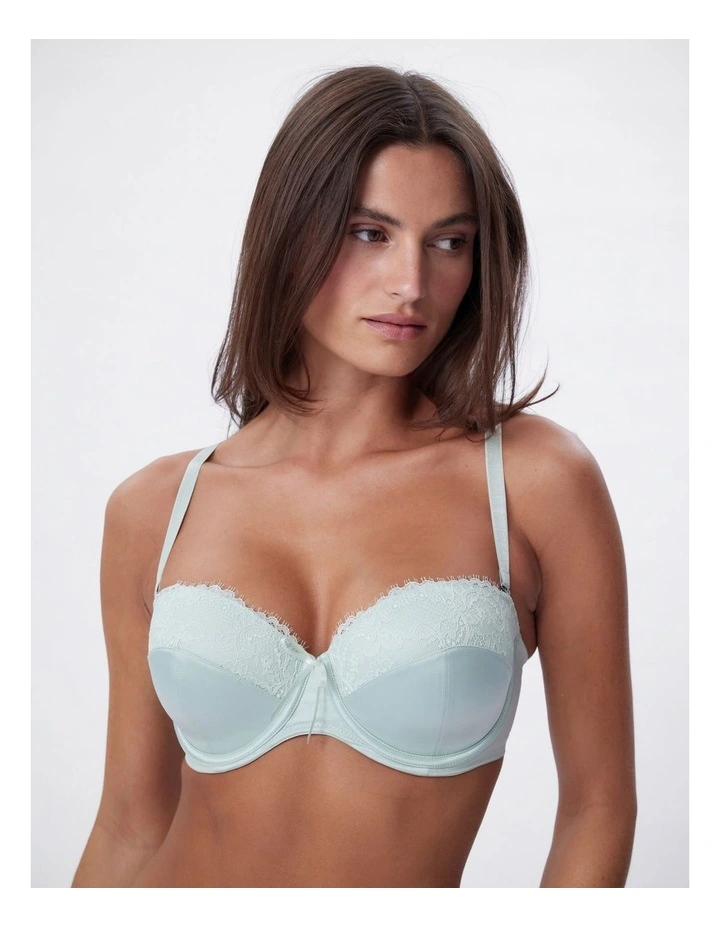Bras N Things Simone Lightly Lined Balconette Bra in Light Green image 1
