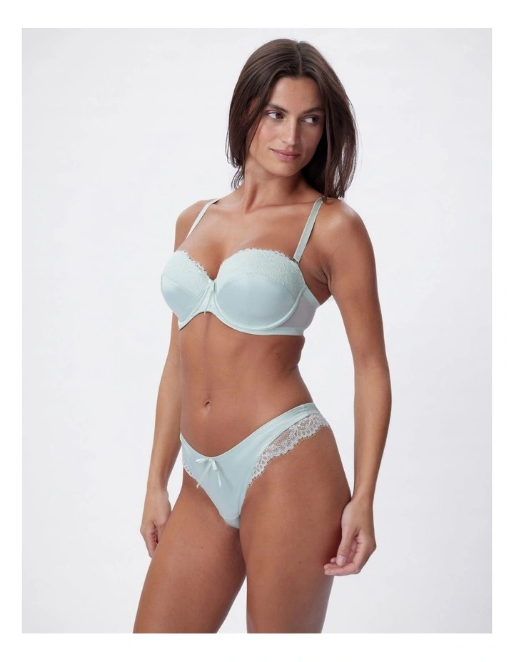 Bras N Things Simone Lightly Lined Balconette Bra in Light Green image 3