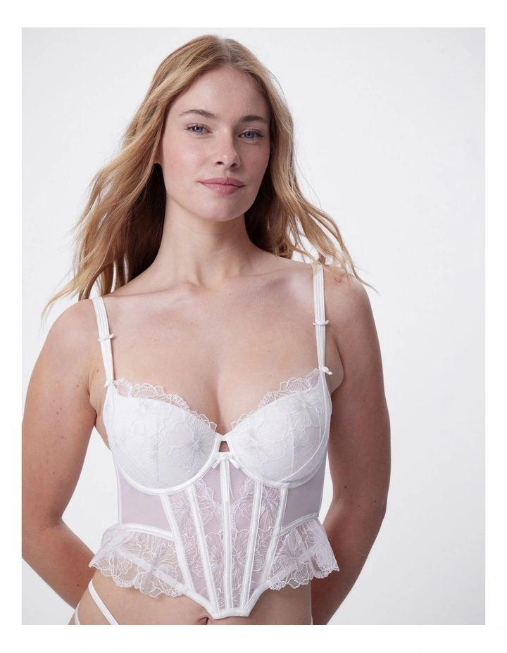 Bras N Things Enchanted Eternal Hour Push Up Balconette Corset in Ivory image 1