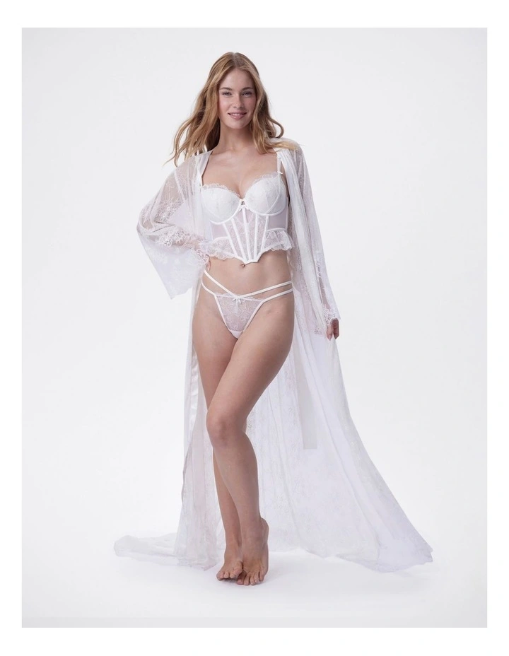 Bras N Things Enchanted Eternal Hour Push Up Balconette Corset in Ivory image 4