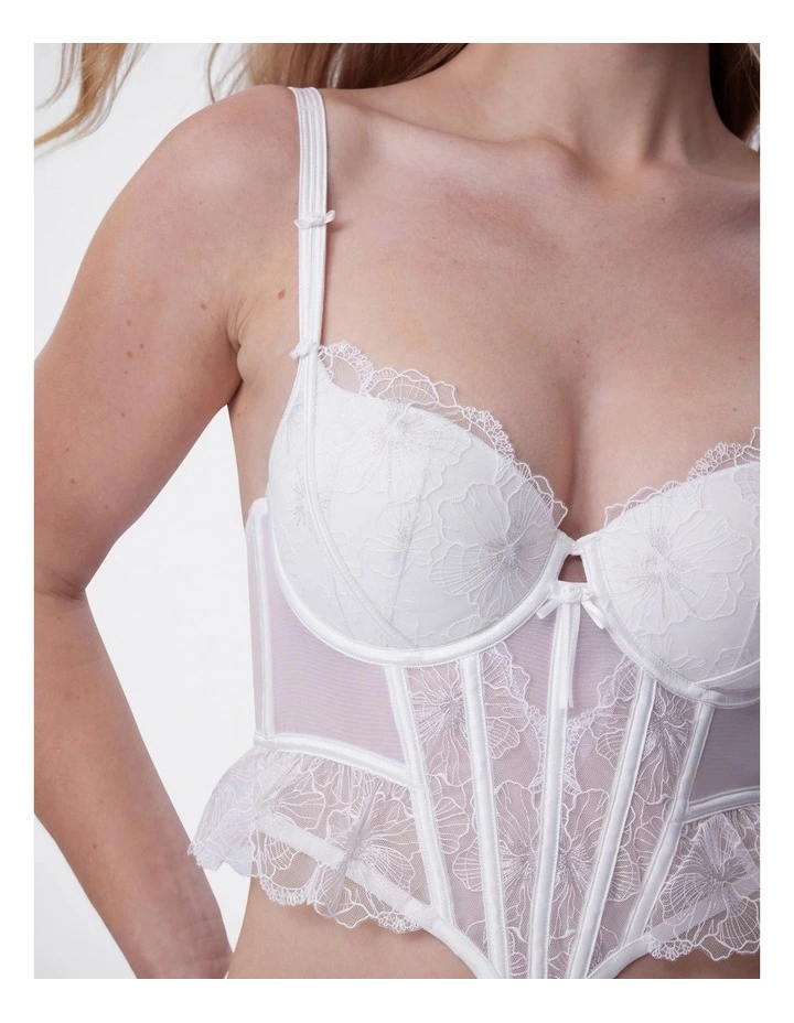 Bras N Things Enchanted Eternal Hour Push Up Balconette Corset in Ivory image 6