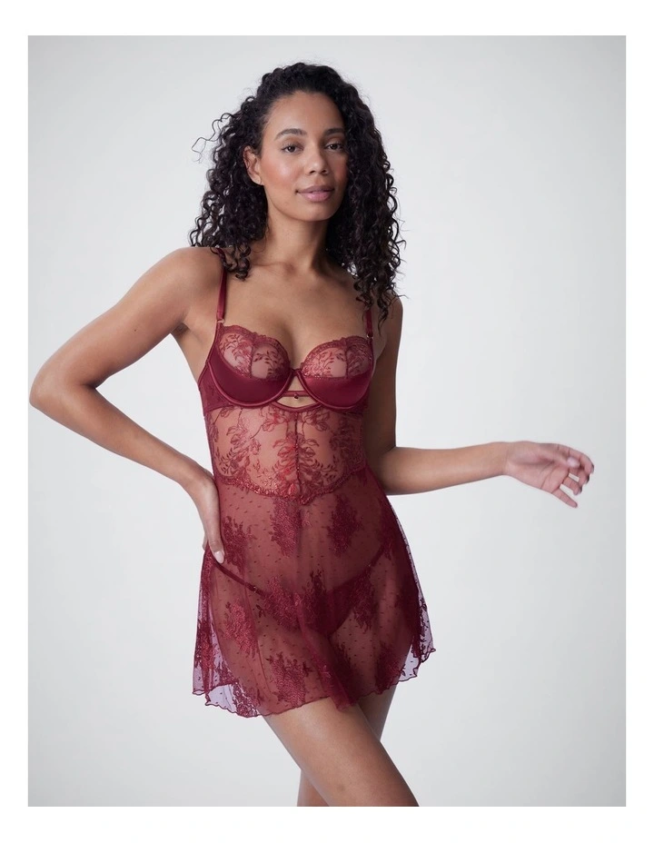 bras n things sweet nothings push up 1/4 cup babydoll image 1