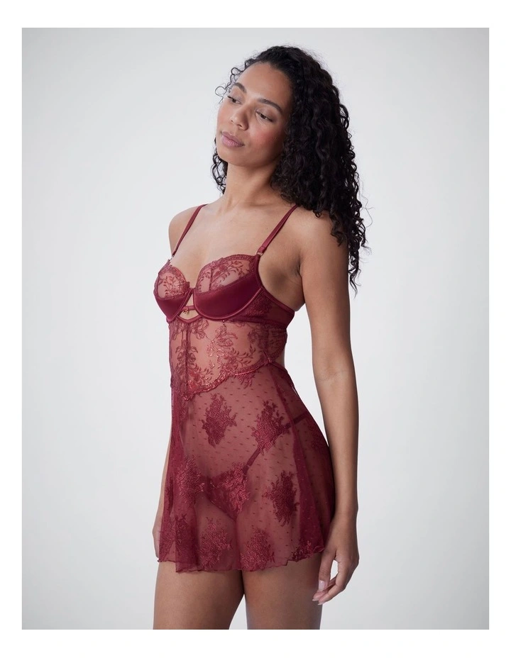 bras n things sweet nothings push up 1/4 cup babydoll image 3