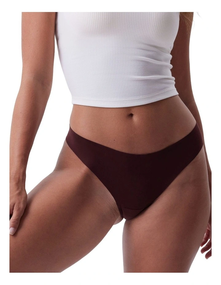 Smooth Comfort Cotton G-String in Dark Brown image 1