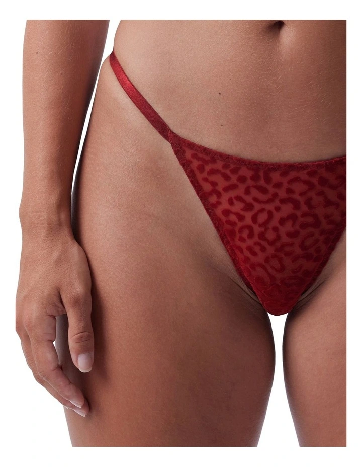 Jada High Leg String in Dark Red image 4