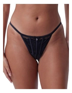 Bethany String Brief in Black