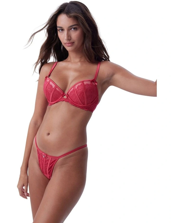 Bethany String Brief in Red image 2