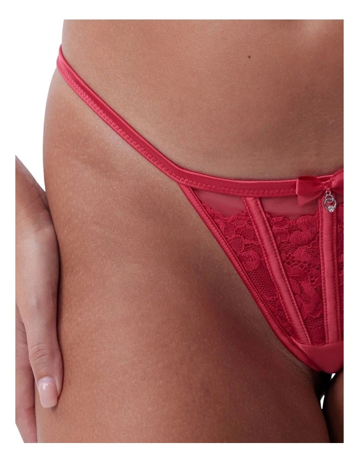 Bethany String Brief in Red image 5