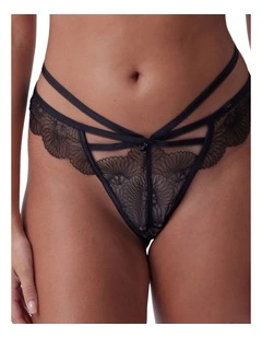Bras N Things Vamp Guilty Pleasure High Leg G String in Black