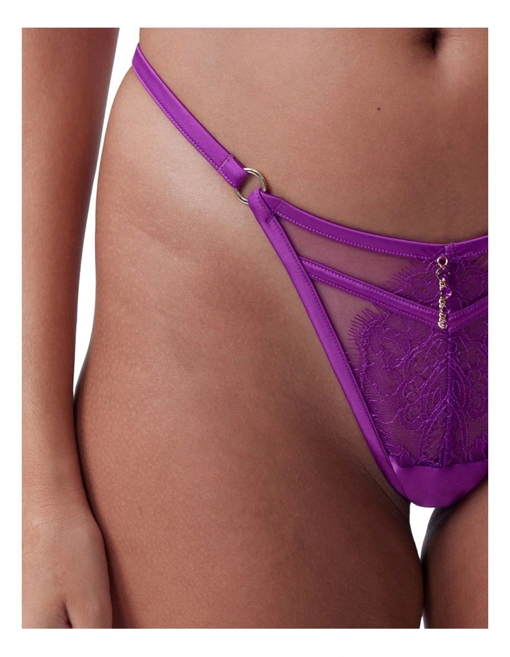 Bras N Things Vamp Eternity High Leg String in Dark Purple image 4