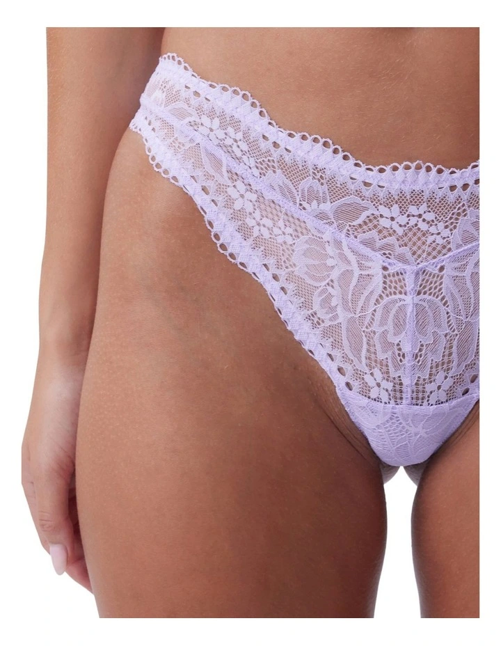 Sara High Leg G String in Lavender image 4