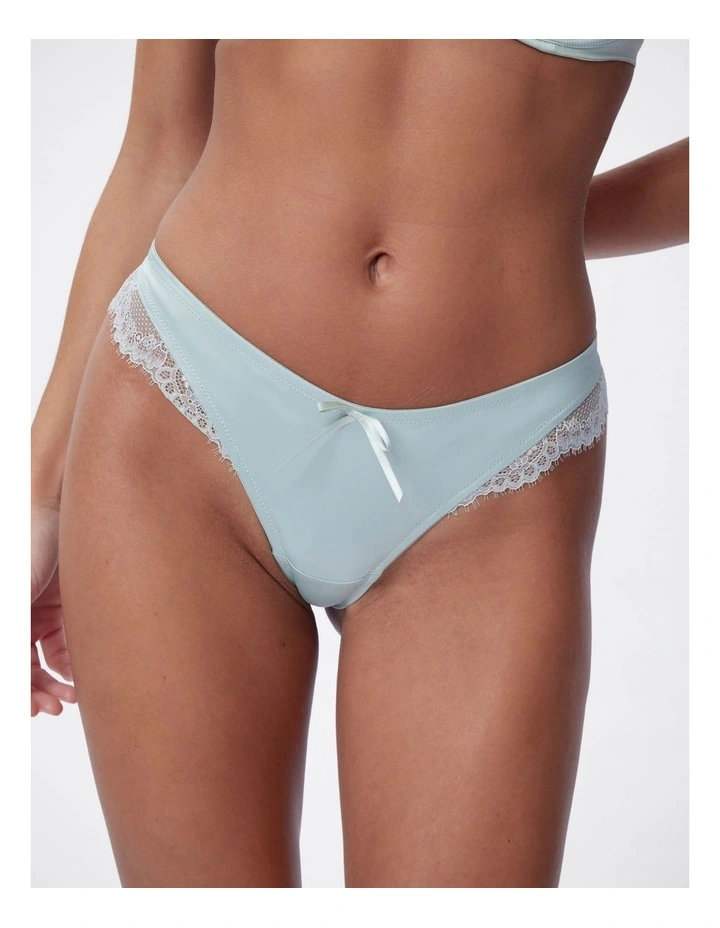 Bras N Things Simone G String in Light Green image 1