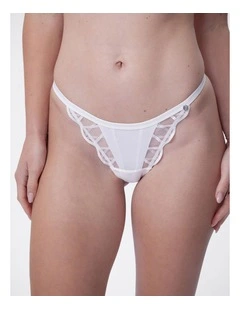 Bras N Things Vamp Hopeless Romantic High Leg String in Ivory