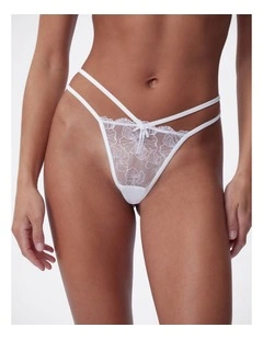 Bras N Things Enchanted Eternal Hour High Leg String in Ivory