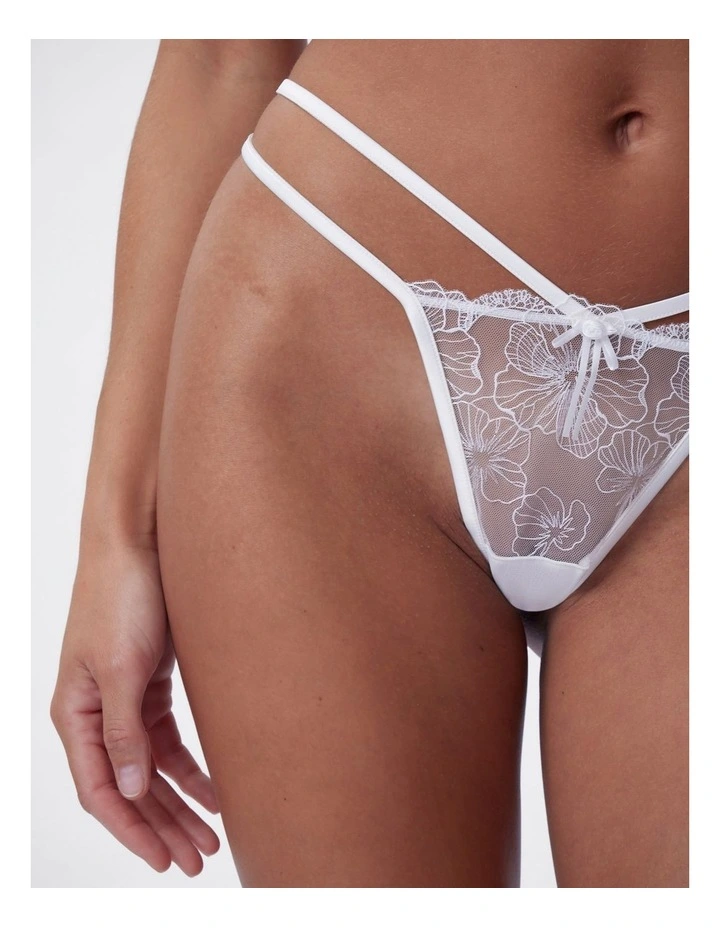 Bras N Things Enchanted Eternal Hour High Leg String in Ivory image 6