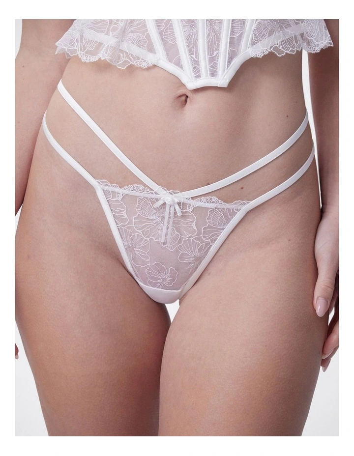 Bras N Things Enchanted Eternal Hour High Leg String in Ivory image 7