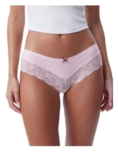 Faith Brazilian Knicker in Light Pink