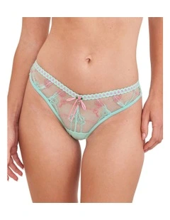 Love Knot High Leg Brazilian in Aqua