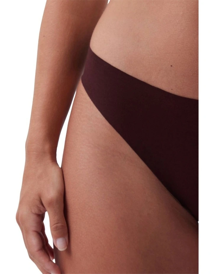 Smooth Comfort Cotton Brazilian Knicker in Dark Brown image 6