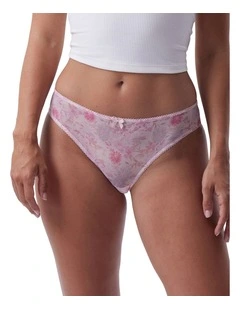 Lucille Brazilian Knicker Brief in Print Floral