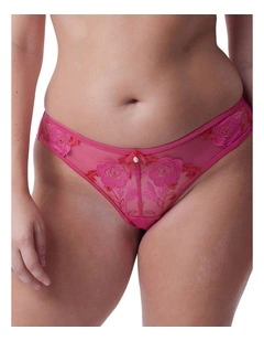 Enchanted Botanika High Leg Brazilian Knicker in Hot Pink