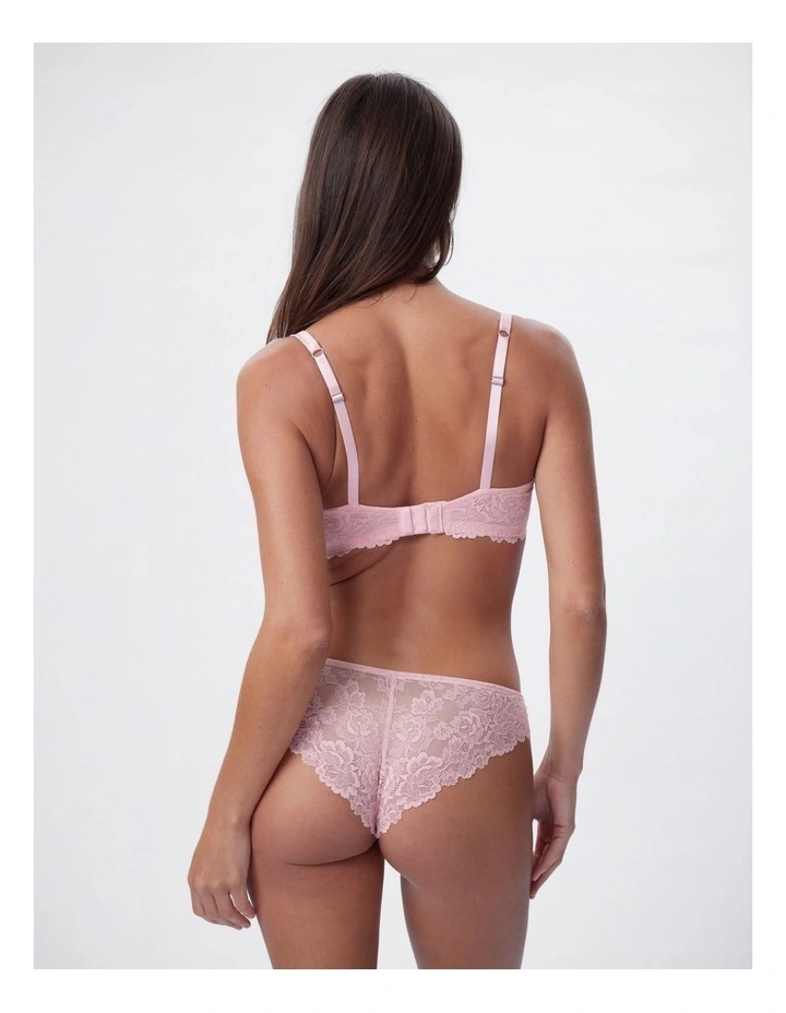 Bras n Things Bethany Brazilian knicker in light pink image 2