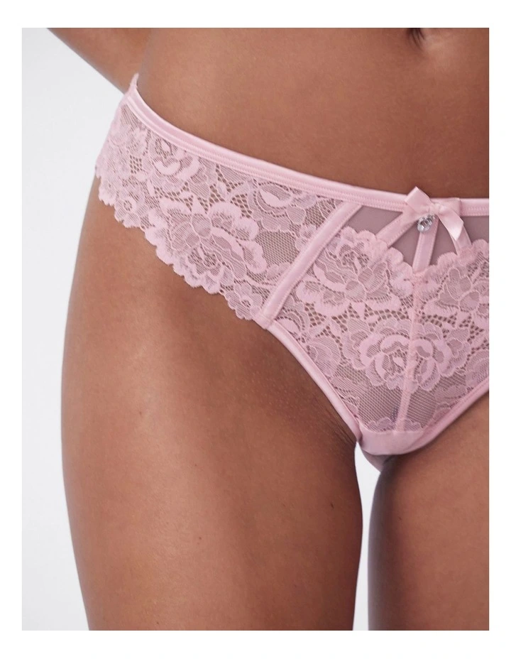 Bras n Things Bethany Brazilian knicker in light pink image 5
