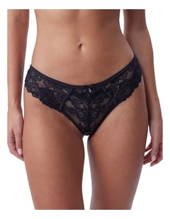 Bethany Brazilian Knicker Briwf in Black