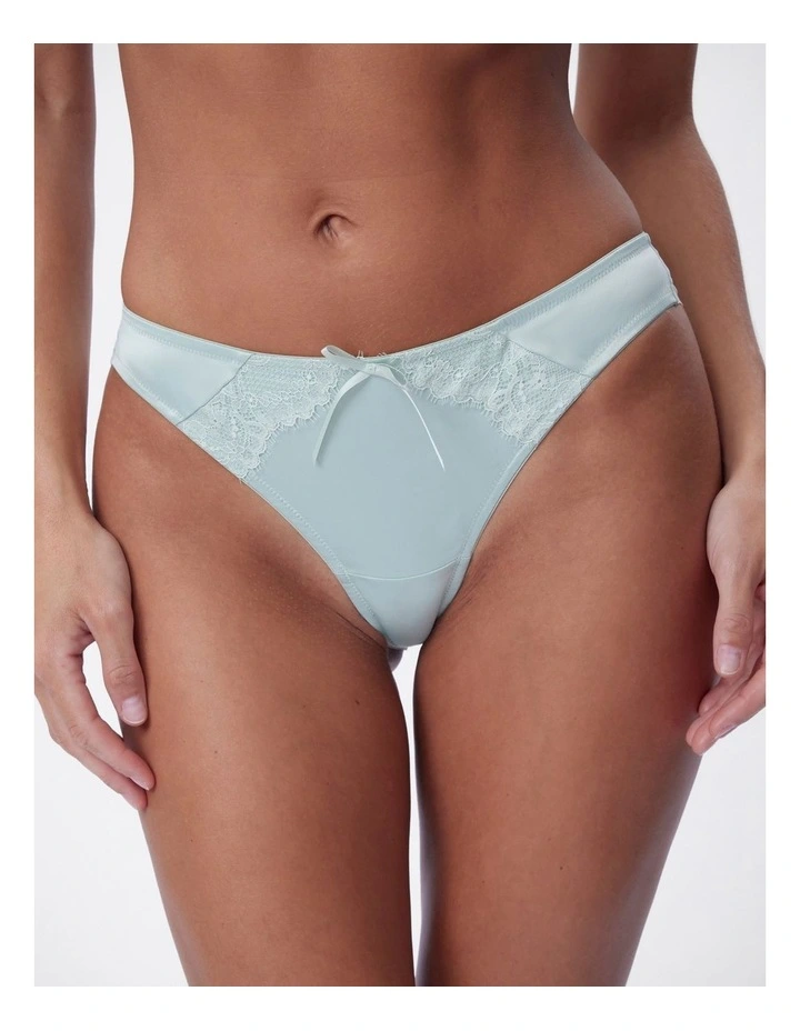 Bras N Things Simone Brazilian Knicker in Light Green image 1
