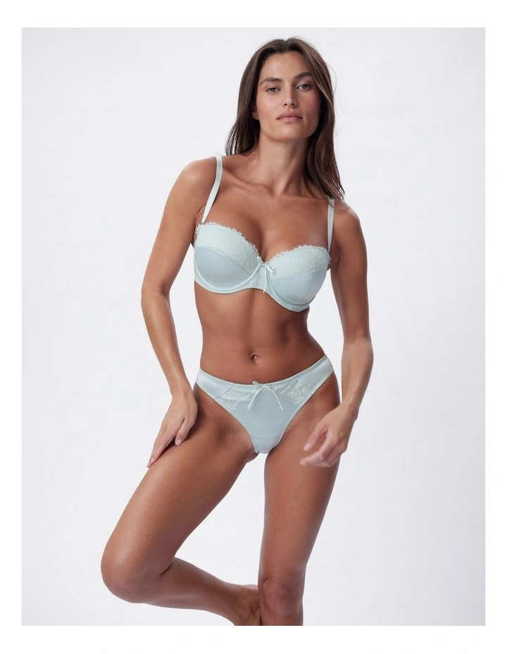 Bras N Things Simone Brazilian Knicker in Light Green image 4