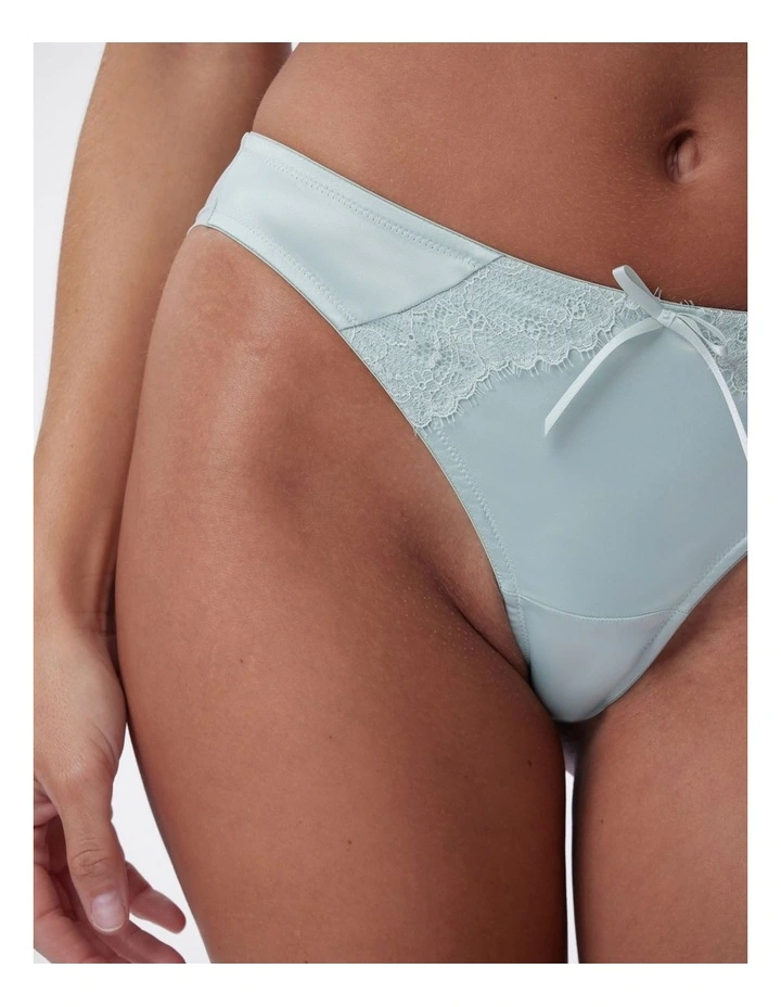 Bras N Things Simone Brazilian Knicker in Light Green image 6